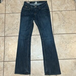 Y2K Banana Republic Dark Blue Modern Boot Cut Jeans in size 0/25
